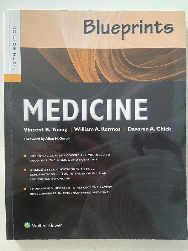 Blueprints Medicine 6th Sixth Edition by Vincent Young ~ VERY GOOD ~ W/ CODE