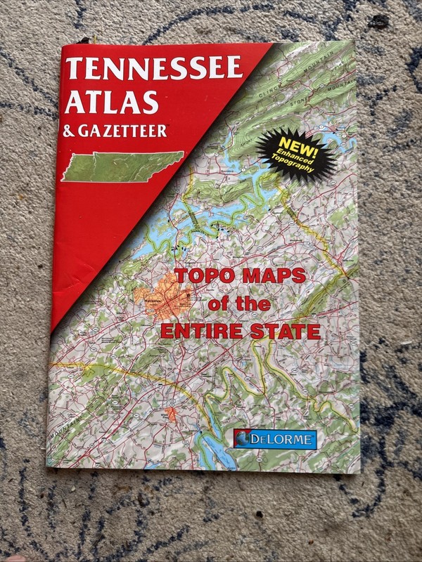 Tennessee Atlas & Gazetteer Excellent Condition Topo map🔥🔥🔥