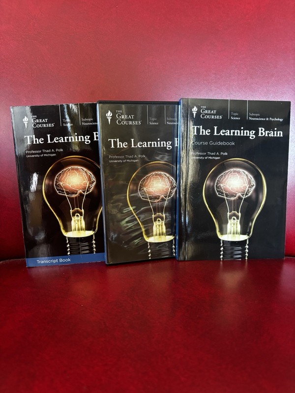 The Great Courses The Learning Brain 4-disc DVD Set, Guidebook & Transcript Book