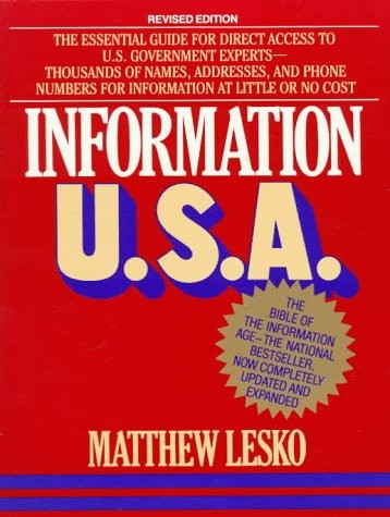 INFORMATION U.S.A.: REVISED EDITION (LESKO’S INFO-POWER) By Matthew Lesko *VG+*