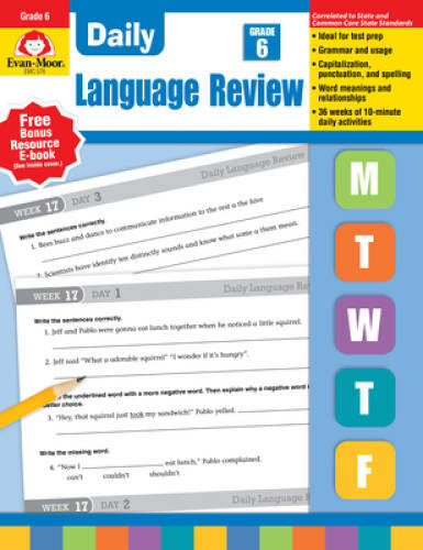 Daily Language Review, Grade 6 – Paperback By Jill Norris – GOOD
