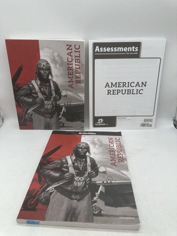 Bob Jones American Republic Text, Tests & Activity (5th Ed.) 8th Grade History