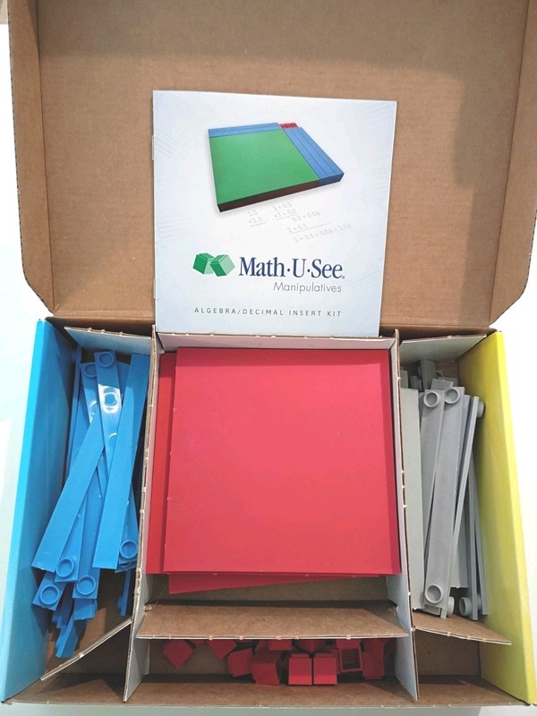 Math U See Algebra Decimal Insert Kit Complete Homeschool Manipulatives Set