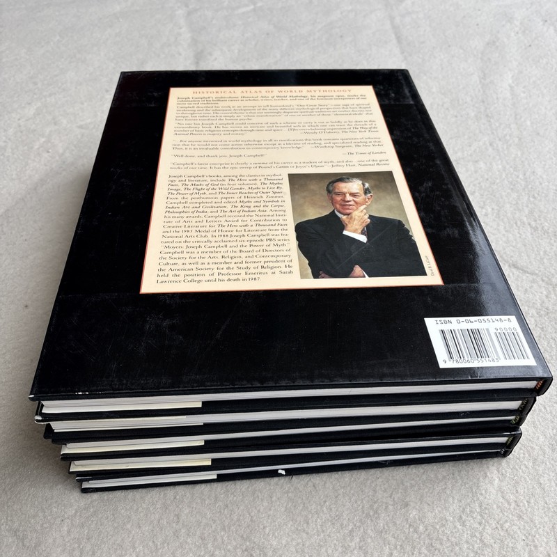 Historical Atlas of World Mythology Hardcover DJ Joseph Campbell 1988 5 vol set gallery