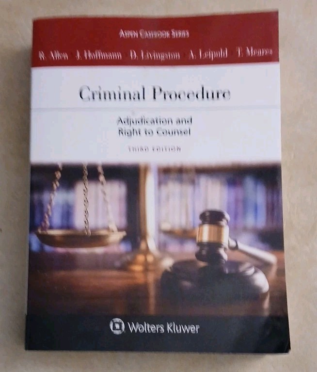 Criminal Procedure: Adjudication and the Right to Counsel (Aspen Casebook)