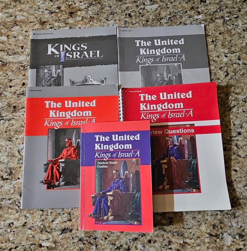 A Beka The United Kingdom Kings of Israel A Text, Review Questions, Answer Key +