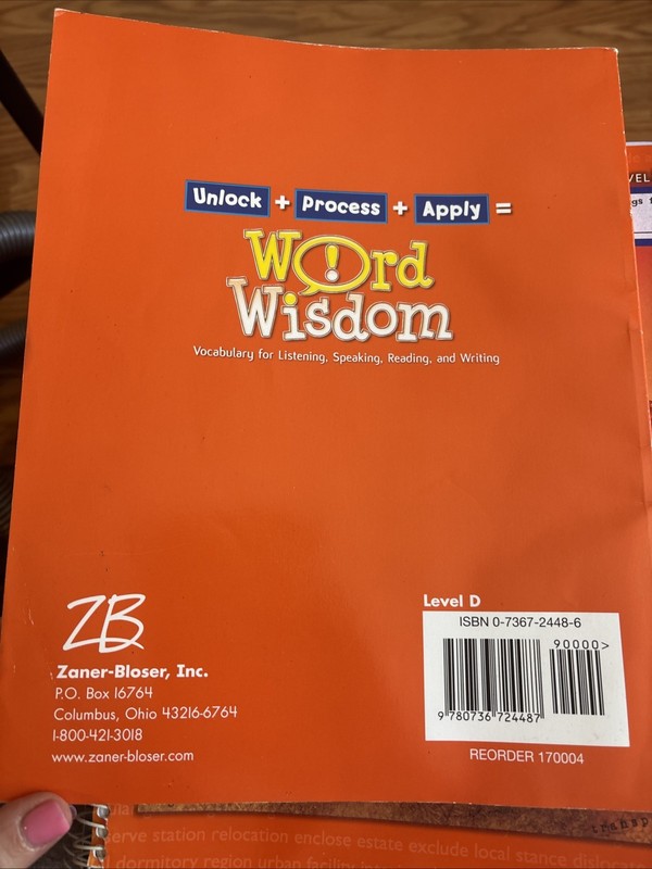 Word Wisdom Ser.: Word Wisdom : Grade 4 by Jerry Zutell (2004, Trade Paperback) gallery