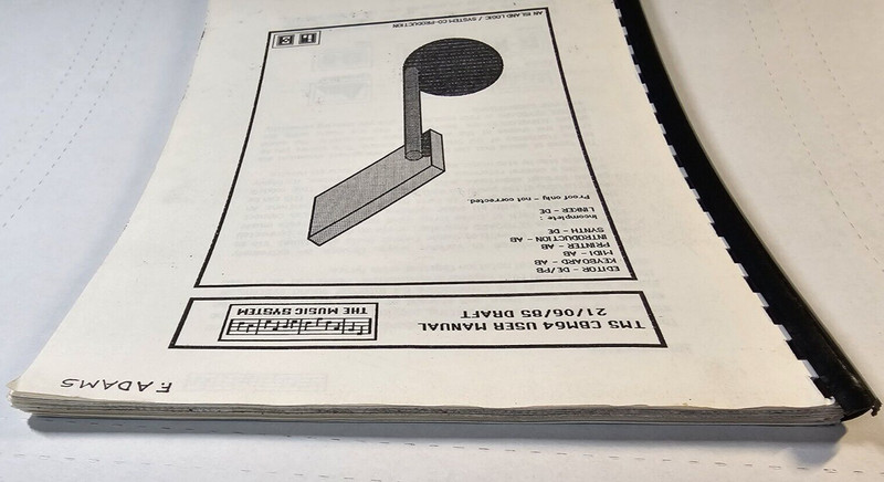 The Music System for Comodore 64 User Manual 21/06/85 Draft Uncorrected Proof gallery