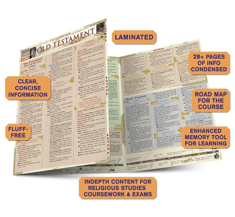 Brand New Quick Study – Old Testament Fold out Laminated Study Guide 