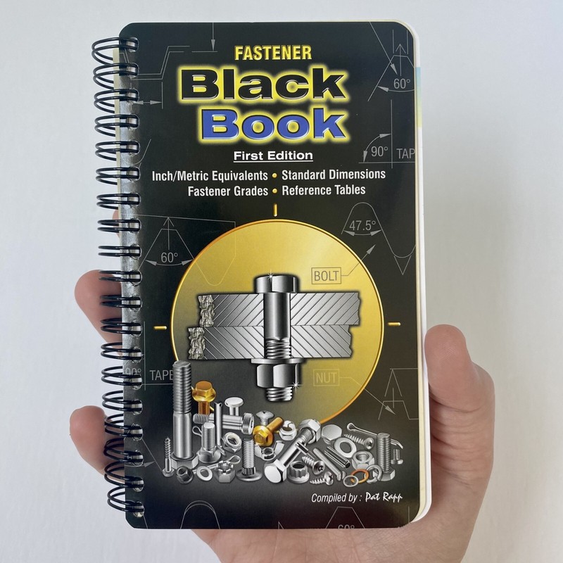 FASTENER Black Book – Handbook size with FREE Thread Identifaction Gauge