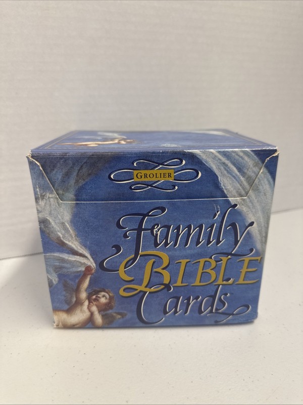 Grolier Family Bible Cards Christian Vintage Guidebook Sunday School Home Study