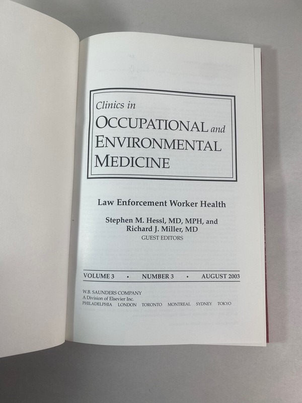 Clinics In Occupational And Environmental Medicine -Law Enforcement Work Health gallery