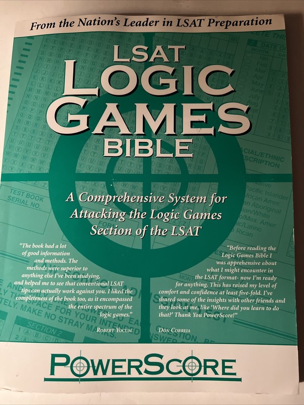 The PowerScore LSAT Logic Games Bible by David M. Killoran (2002, Trade…