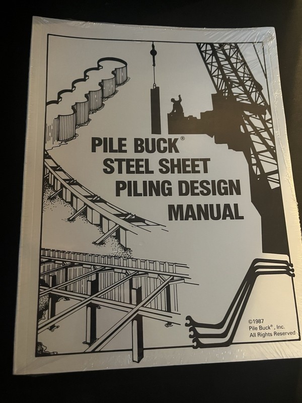 PILE BUCK STEEL SHEET PILING DESIGN MANUAL 1987 Vintage Book New gallery