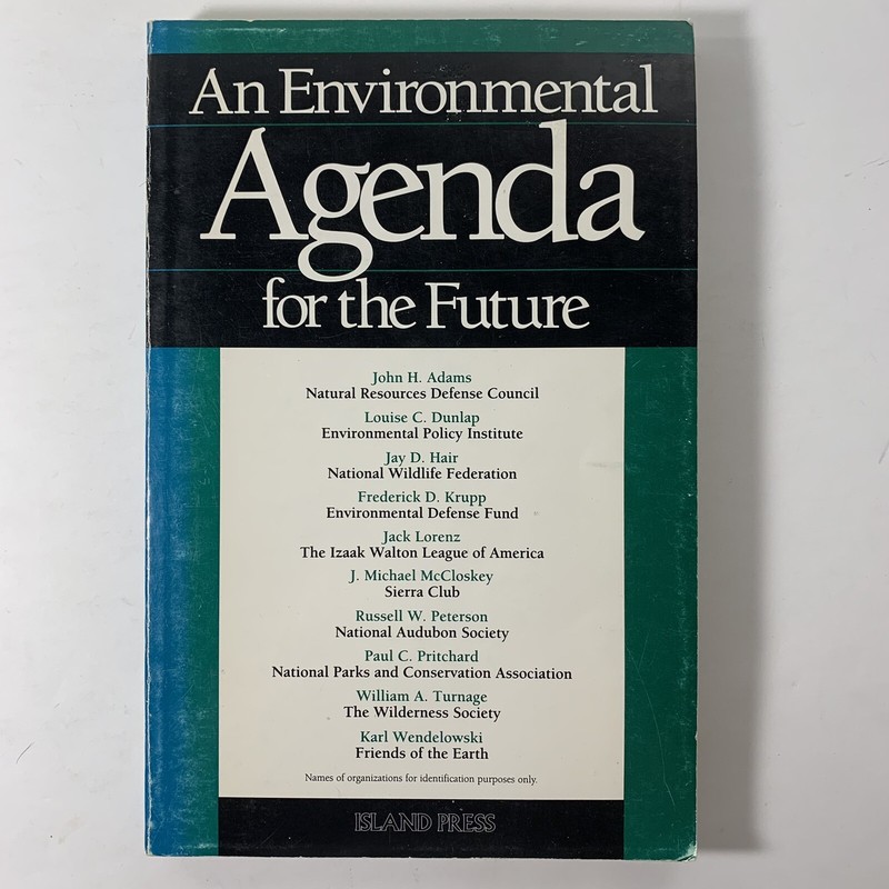 An Environmental Agenda for the Future Island Press Vintage 1985 Paperback