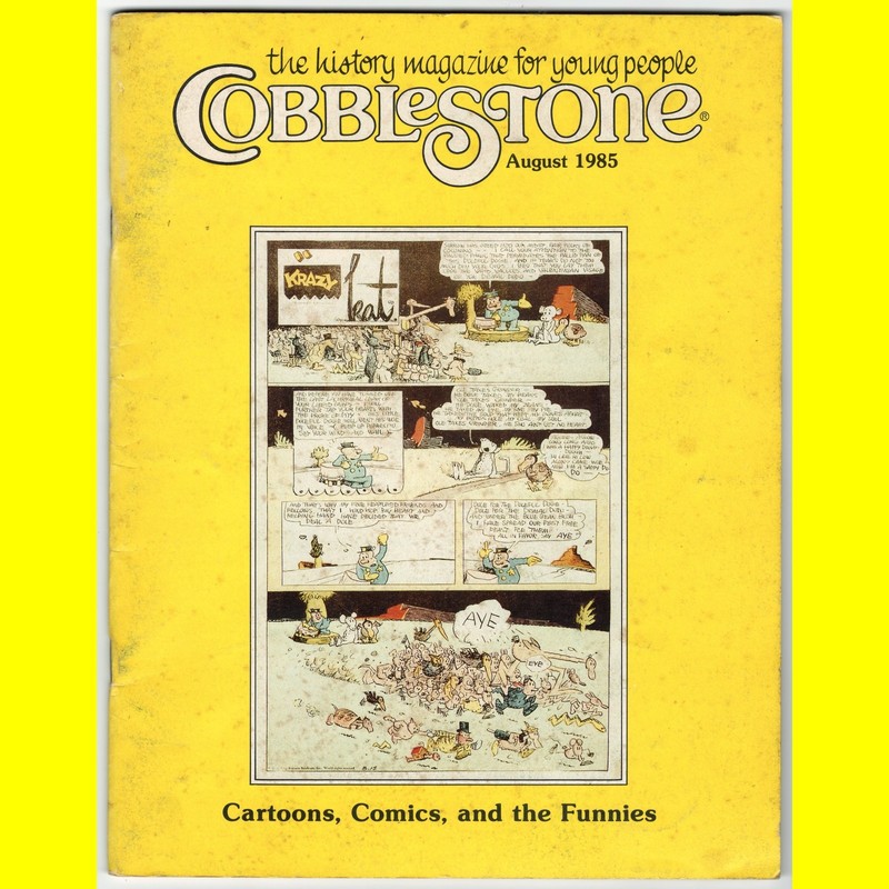 COBBLESTONE 1985 Aug magazine COMICS popeye pogo superman history children