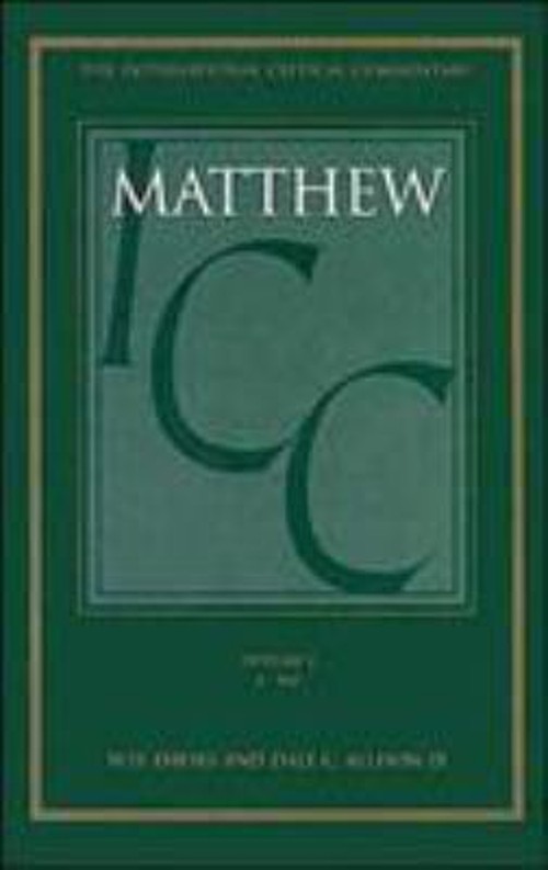 Matthew : Volume 1: 1-7 Hardcover Dale C. Allison Jr.