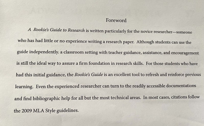 Rookies guide to research MLA style guide to high school papers FREE SHIPPING gallery