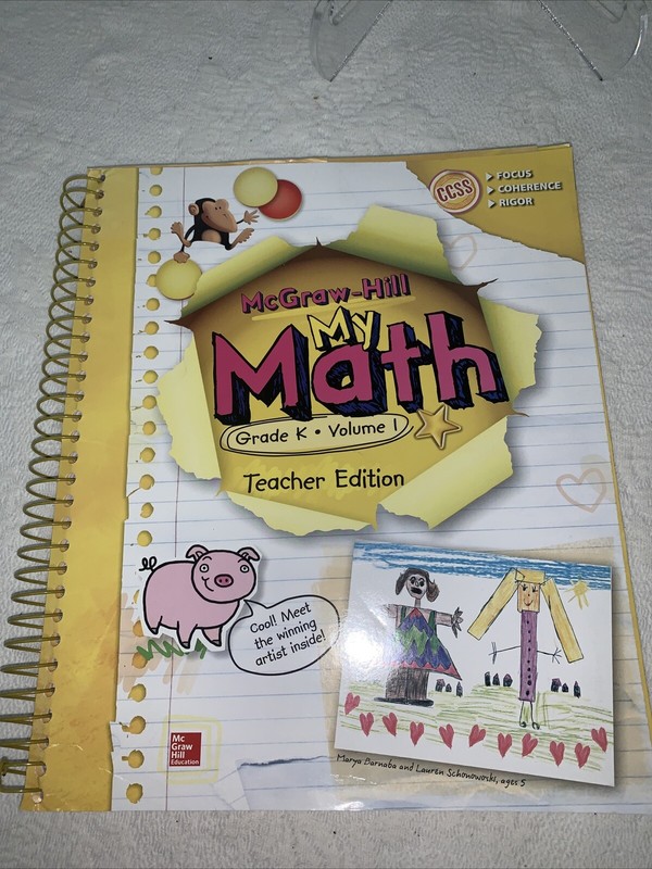 Kindergarten – MY MATH – TEACHER’S EDITION Vol. 1 2014 McGraw-Hill Homeschool