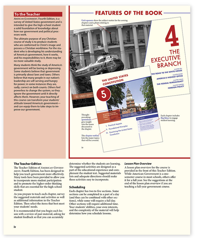 NEW BJU Press 12th grade AMERICAN GOVERNMENT Complete Subject Kit 4th ed History gallery