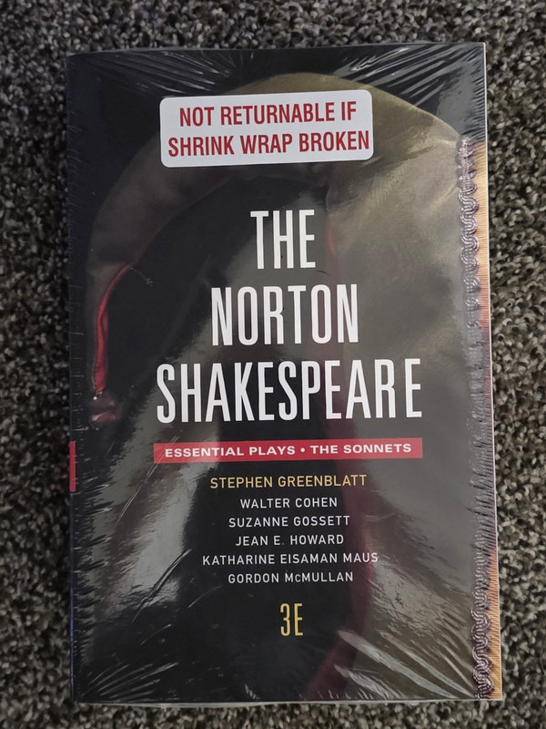 NEW - The Norton Shakespeare: The Essential Plays / The Sonnets (Third Edition)