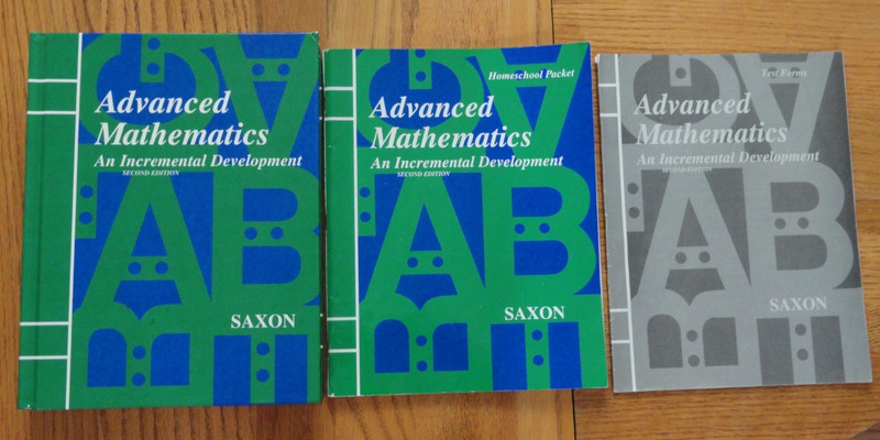 Saxon advanced mathematics (2nd edition) SET, textbook, answer key, test Forms