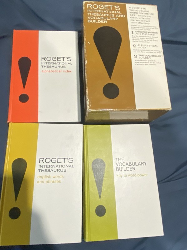 Roget’s International Thesaurus And Vocabulary Builder 3 Volume Set HCs