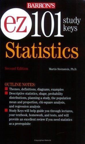 EZ-101 Statistics (EZ-101 Study Keys) by Mr. Martin Sternstein Ph.D.