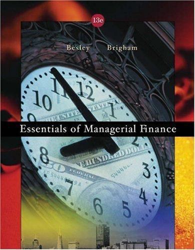 Essentials of Managerial Finance with Thomson – 9780324258752, hardcover, Besley