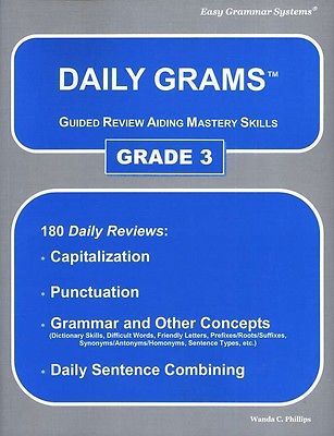 Daily Grams: Guided Review Aiding Mastery Skill, Grade 3