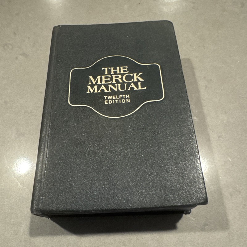 Classic “The Merck Manual” 12th Edition Tabed Vintage 1972