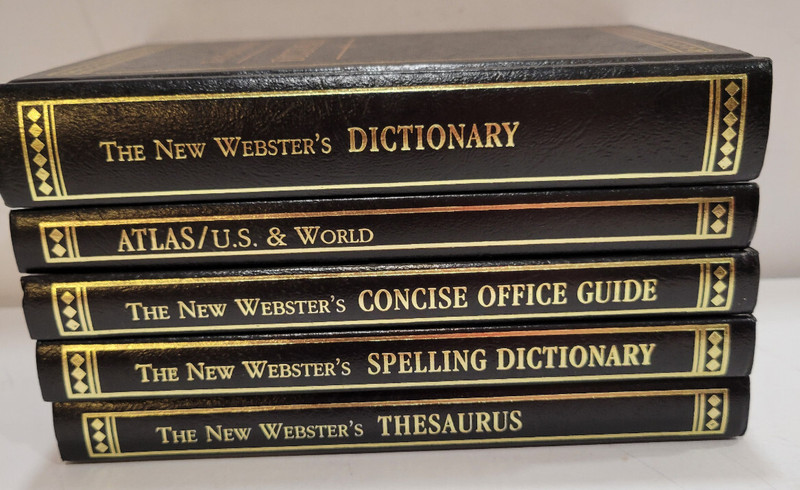 Lexicon Publications 1993 The New Webster’s Set Of 5 Hardcover Reference Books