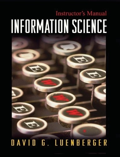 David G. Luenberger Information Science (Hardback)