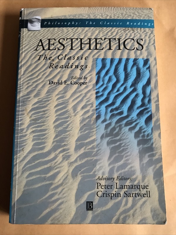Aesthetics : The Classic Readings by David E. Cooper Paperback box B-5