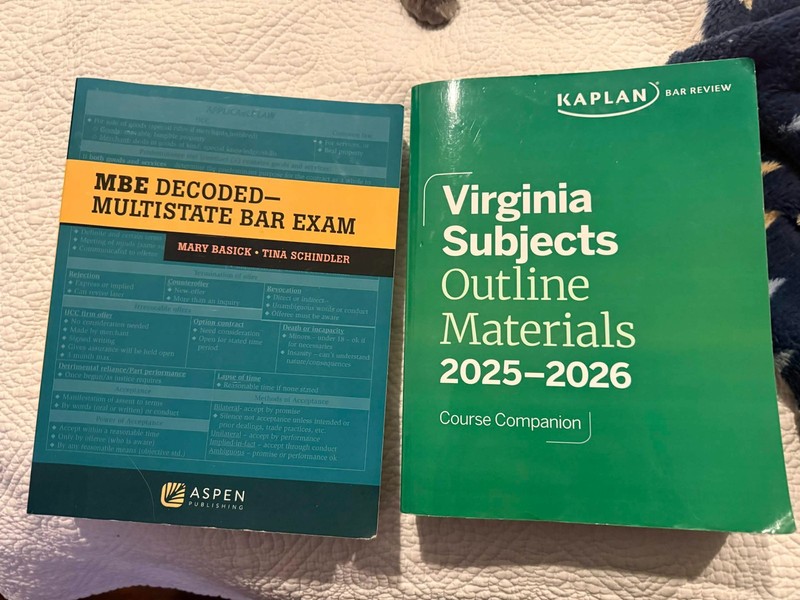 VA BAR Subjects Outline Materials 2025-26 Course Companion – Kaplan + MBE Book
