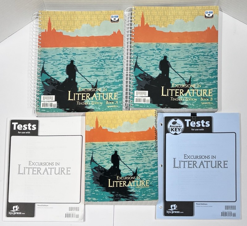 BJU Excursions in Literature COMPLETE SET 8th grade 8 Tests Key Teacher Edition