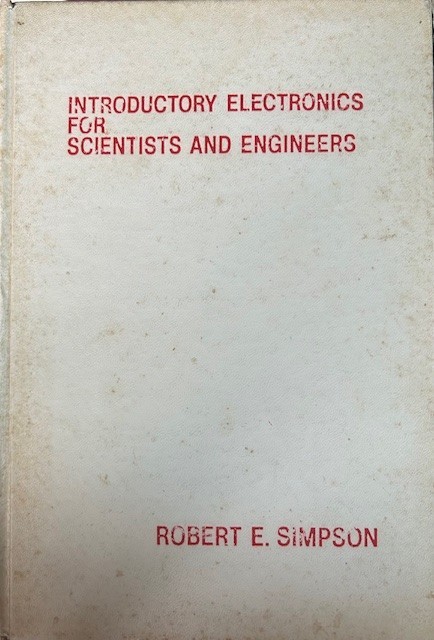 Three (3) electronics texts: Simpson/1974, Diefenderfer/1979, Horowitz/1992
