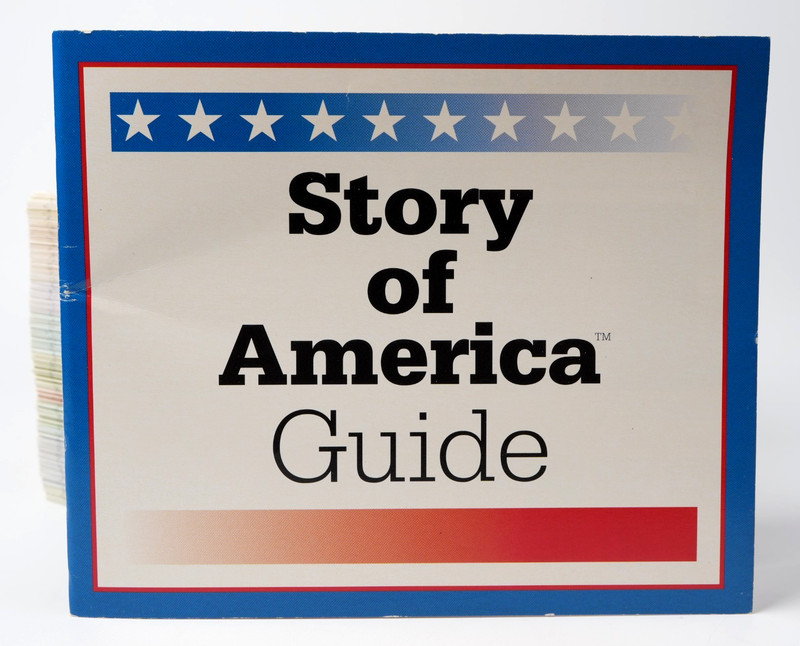 Vintage 1990s Grolier Books Story of America Collection 400+ Cards USA + Guide gallery