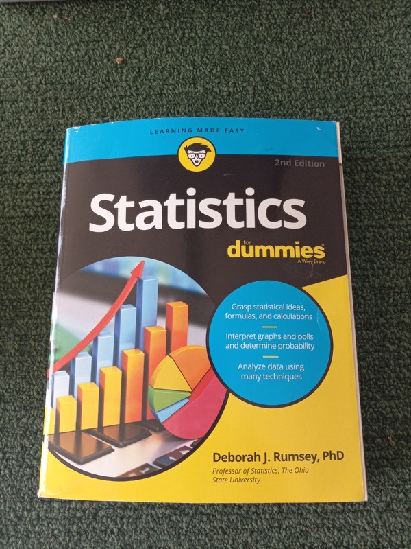 Statistics for Dummies by Deborah J. Rumsey (2016, Trade Paperback)