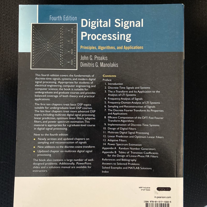DIGITAL SIGNAL PROCESSING by John G. Proakis & Dimitris G. Manolakis 4th Ed. gallery