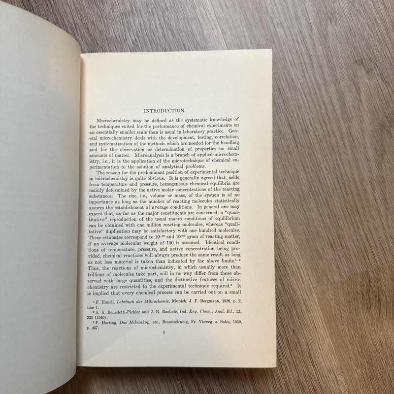 Vintage 1940s Microtechnique of Inorganic Analysis vtg HC 1st Edition Book gallery