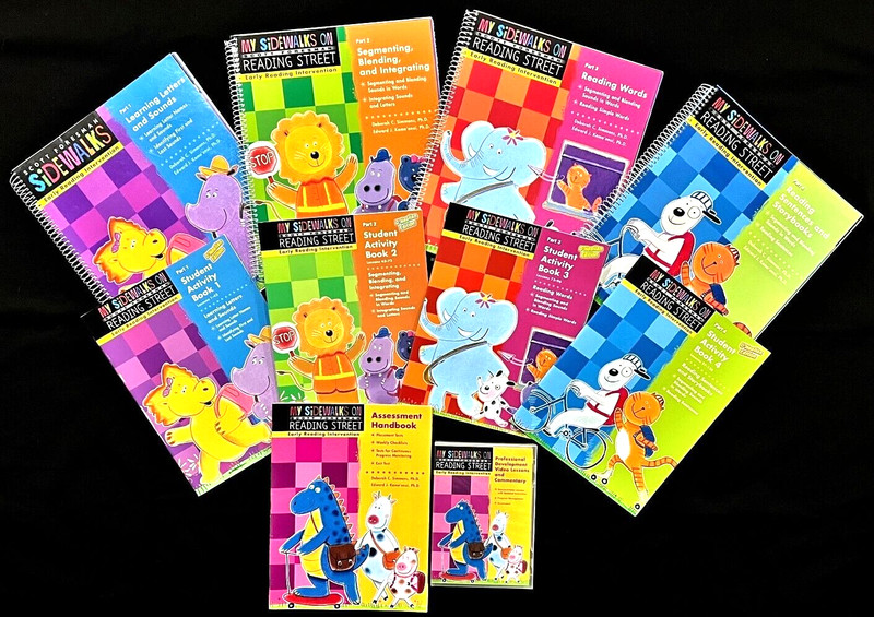 Kindergarten -MY SIDEWALKS ON READING STREET (Part 1-4) Manuals, Assessment, DVD