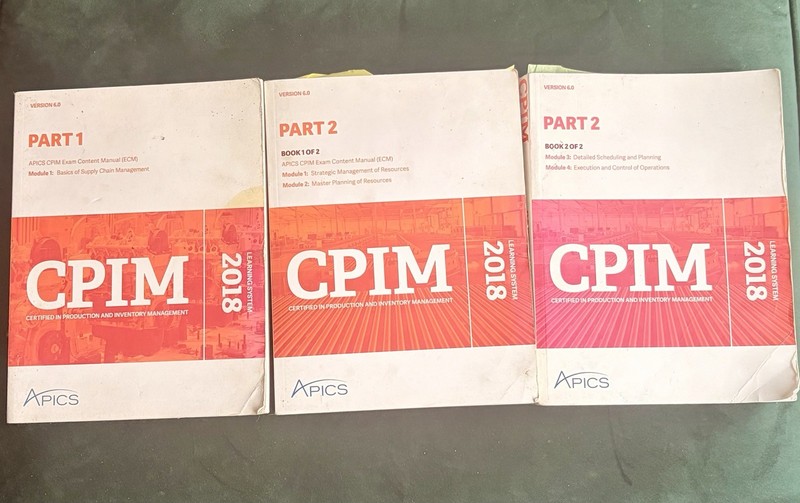 2018 APICS CPIM Exam Content Manual Version 6.0 3 Book Set Part 1, Parts 2