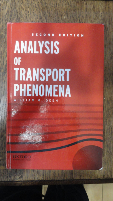Analysis of Transport Phenomena – HC 2012 Deen William VG Cond 2nd Edition READ