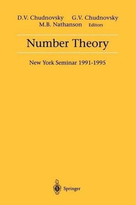 Number Theory: New York Seminar 1991-1995 by Melvyn B. Nathanson (English) Paper