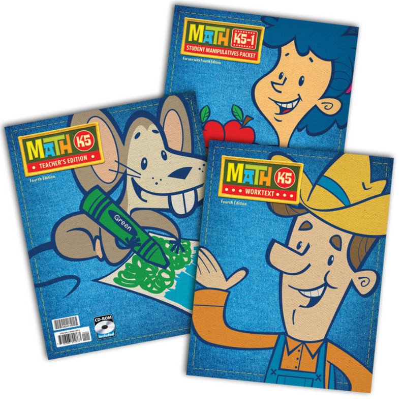 NEW BJU Press K5 MATH Complete Subject Kit 4thEd TE Worktext Manipulatives +CD gallery