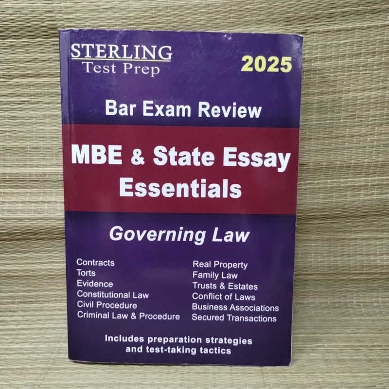 2025 MBE and State Essay Essentials: Governing Law for Bar Exam Prep Sterling