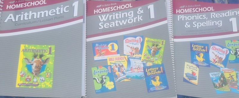 A Beka Homeschool Arithmetic 1 Phonics,Reading, & Spelling, Writing & Seatwork