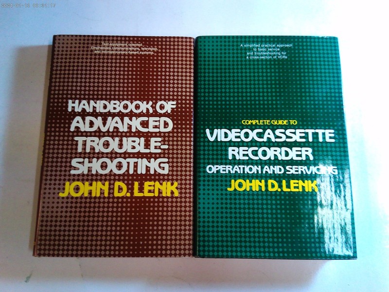 Videocassette Recorder Operation Service Troubleshooting by Lenk 1983 2 Books