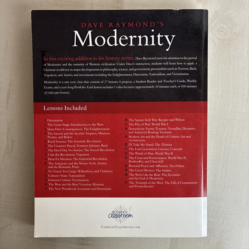 Dave Raymond History Modernity Full Set DVDs Student Reader Teacher Guide gallery